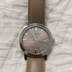Burberry Women watch with tan leather straps